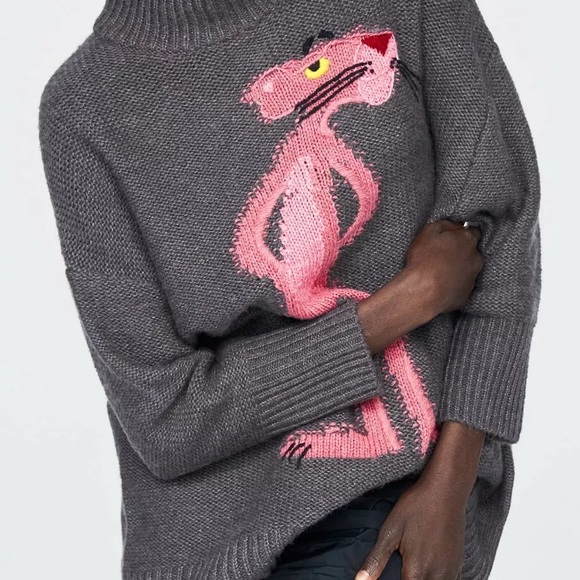 Zara Sweaters Zara Pink Panther Sweater Nwt Poshmark